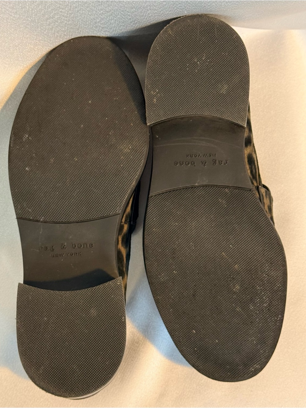 rag & bone Carter Leopard Calf Hair Penny Loafers 7.5 - Picture 3 of 5